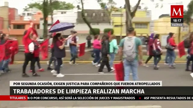 Segunda marcha para exigir cumplimiento de pagos a trabajadores de limpieza del IPN