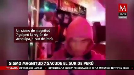 Un intenso sismo de siete grados sacude en el sur de Perú