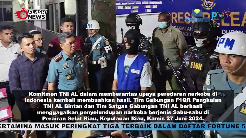 TNI AL Gagalkan Upaya Penyelundupan Narkoba Jenis Sabu di Bintan Riau