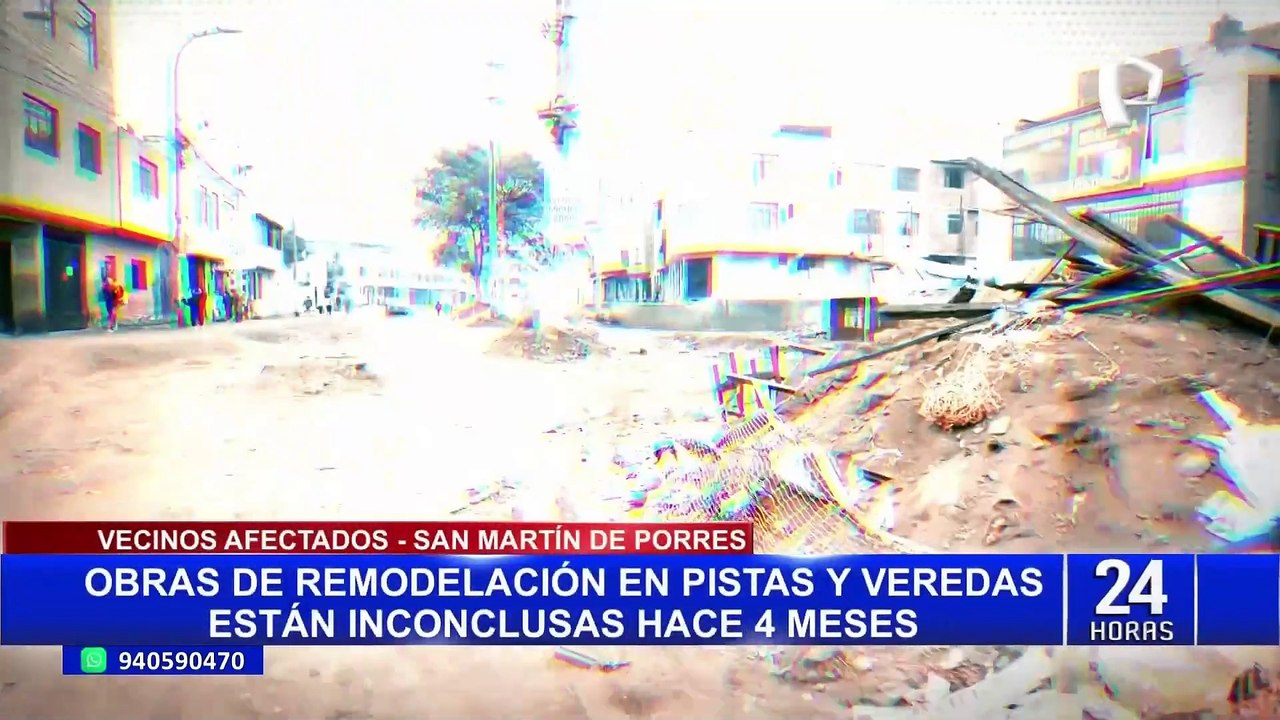 SMP: obra de mejoramiento de pistas y veredas están inconclusas hace 4 meses