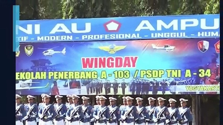 UPACARA WINGDAY SEKBANG A-103 / PSDP TNI A-34 DAN SEKBANG PTTA A-6 DI LANUD ADISUTJIPTO