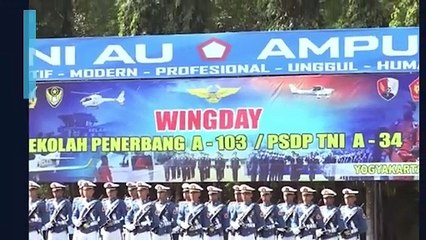 UPACARA WINGDAY SEKBANG A-103 / PSDP TNI A-34 DAN SEKBANG PTTA A-6 DI LANUD ADISUTJIPTO