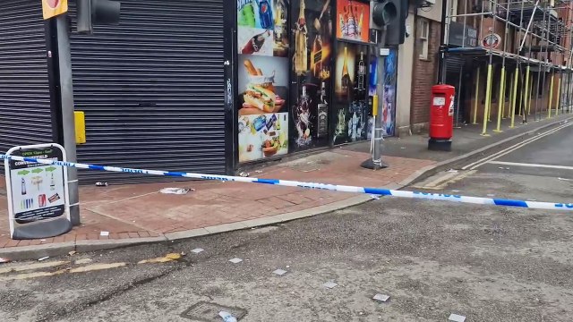 Watch police officers guard Sheffield city centre cordon after incident