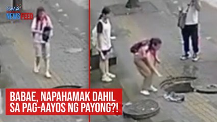 Babae, napahamak dahil sa pag-aayos ng payong?! | GMA Integrated Newsfeed