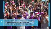 KUNJUNGAN KERJA PRESIDEN JOKOWI KE KABUPATEN BARITO SELATAN, SAMBANGI PLAZA BERINGIN BUNTOK