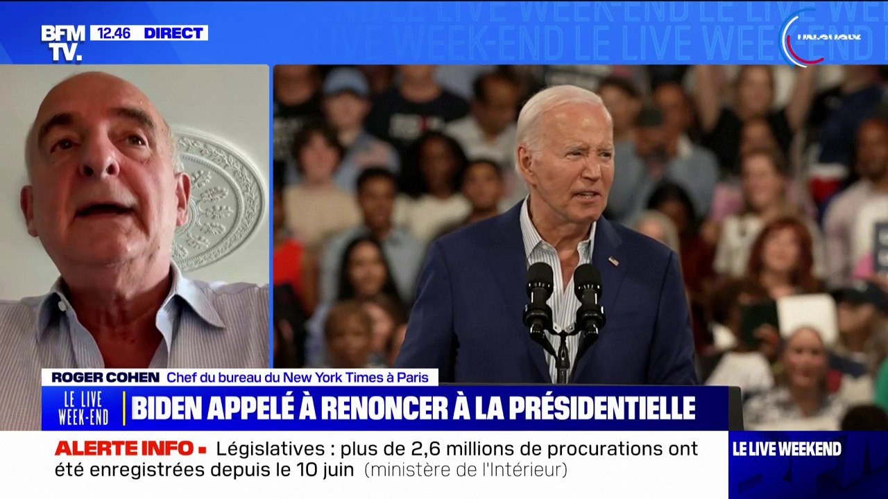 "Parce que c'était un désastre": Roger Cohen, chef du bureau du New York Times à Paris, justifie la demande à Joe Biden de se retirer de l'élection présidentielle après le débat face à Donald Trump