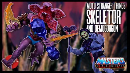 Mattel Masters of the Universe Origins Stranger Things Skeletor and Demogorgon