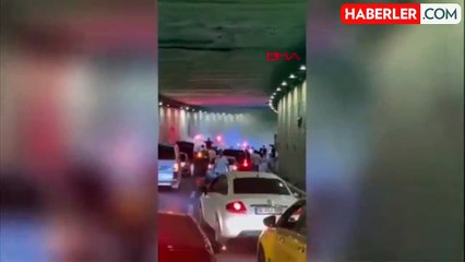 Ümraniye'de Asker Eğlencesinde Alt Geçit Trafiğe Kapatıldı