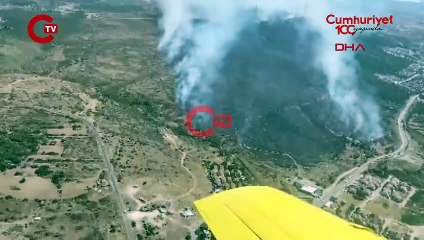 Çeşme'de ormanlık alanda yangın!