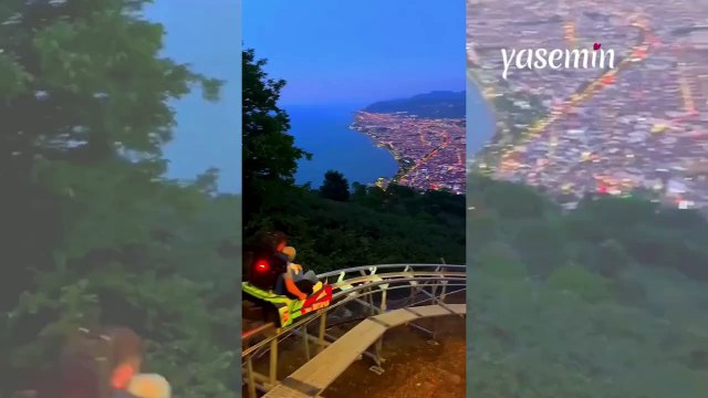 Ordu'da açılan dağ kızağı görenleri şaşkına uğrattı!