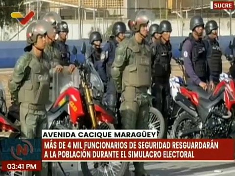 Sucre | Funcionarios de seguridad resguardarán a la población venezolana en el simulacro electoral