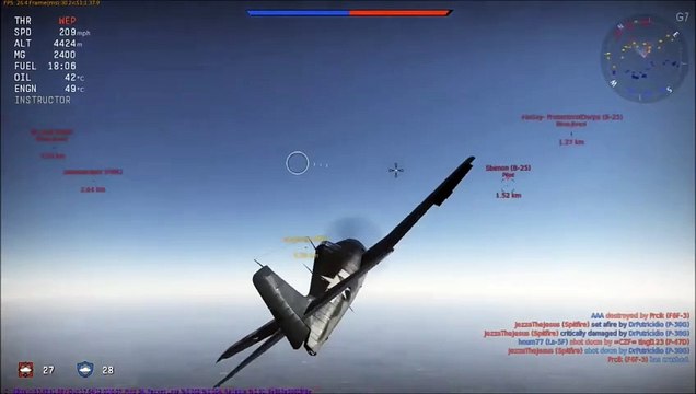 War Thunder F6F Hellcat Berlin Event Arcade Battle