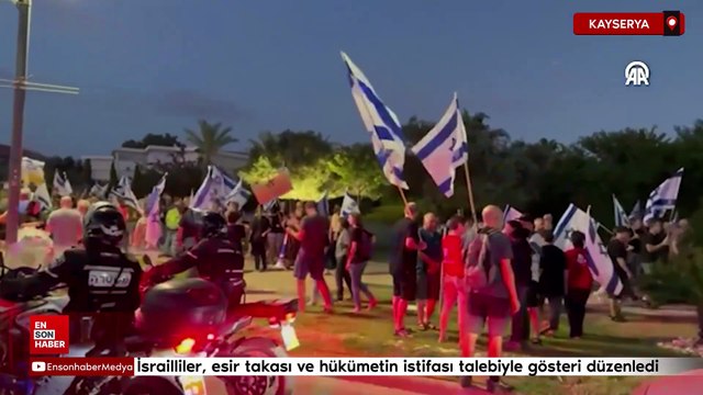 İsrailliler, esir takası ve hükümetin istifası talebiyle gösteri düzenledi