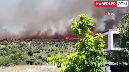 Çeşme'de ormanlık alandaki yangın 10 saat sonra kontrol altında