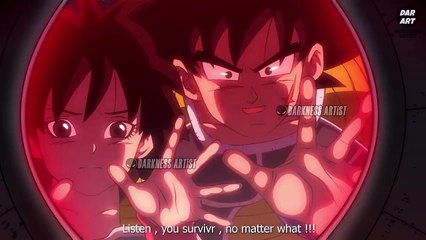 finally Goku's anger explodes after remembering his parents