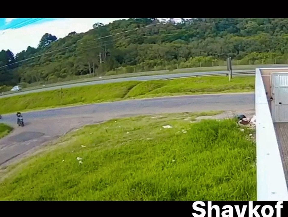 The Brazilian motorcyclist lost control and crashed into the fence