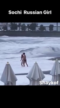 A terrible thing happened in Sochi Russia : a girl was swept out to sea while walking with her boyfriend