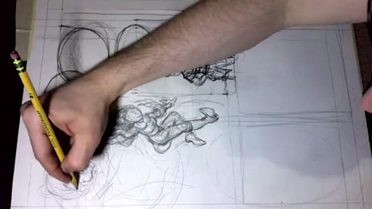 Art Timelapse: Penciling book 2, page 6 in 15 minutes