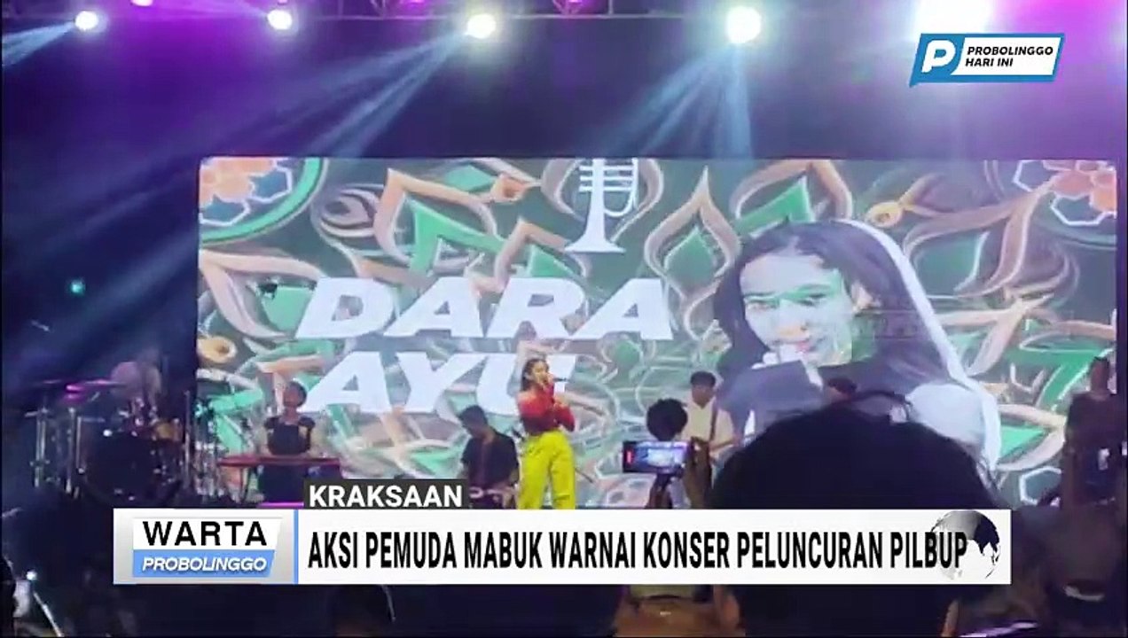 Aksi Pemuda Mabuk Warnai Konser Peluncuran Pilbup Probolinggo 2024
