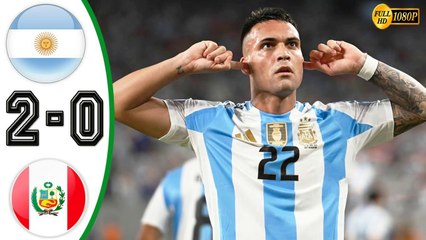 Argentina vs Peru 2-0 Full Match Highlights Copa America 2024 HD Lautaro Martinez Goals