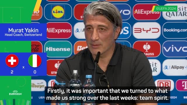 Switzerland's Yakin credits 'team spirit' for Euros win over Italy