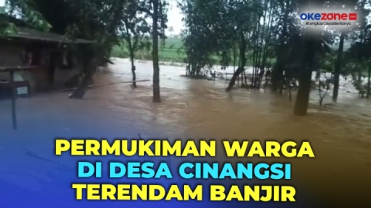 Sungai Cinangsi Meluap, Permukiman Warga Terendam Banjir