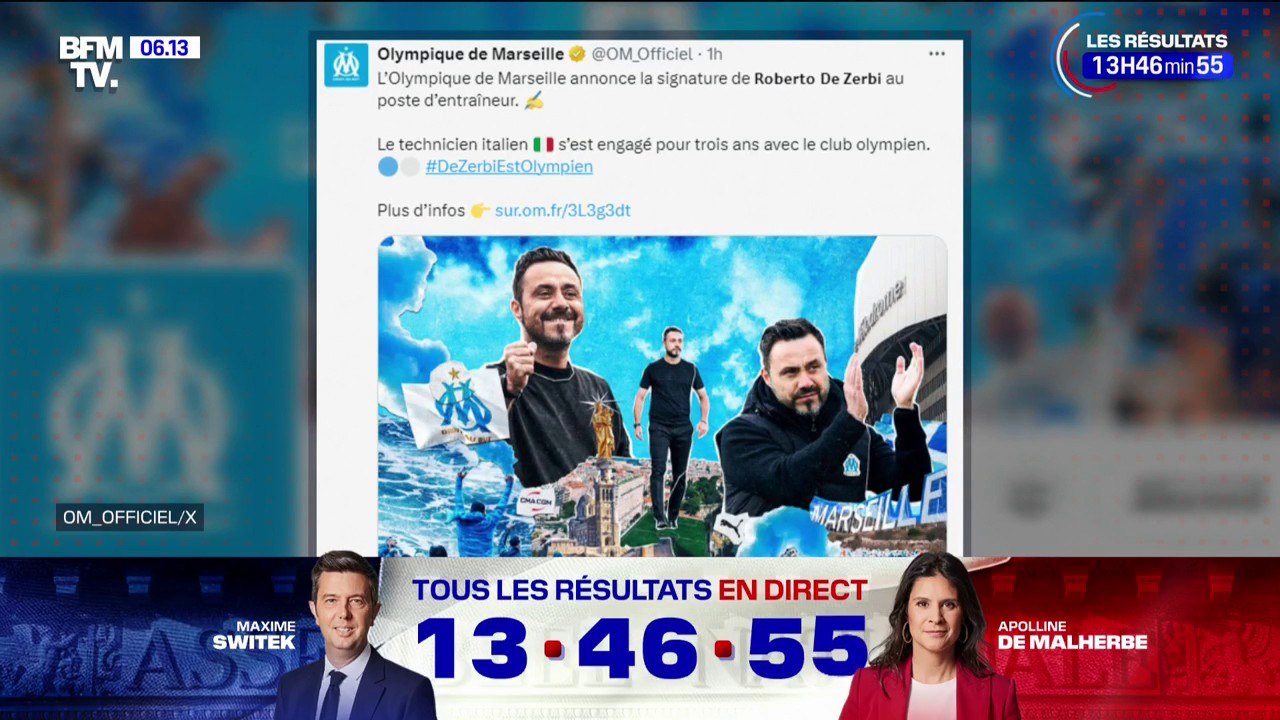 Roberto De Zerbi est officiellement le nouvel entraîneur de l'Olympique de Marseille