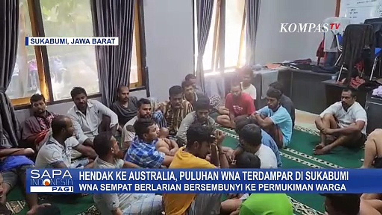 Hendak Menuju ke Australia, 28 Warga Negara Asing Terdampar di Perairan Muara Laut Tegal Buleud Suka