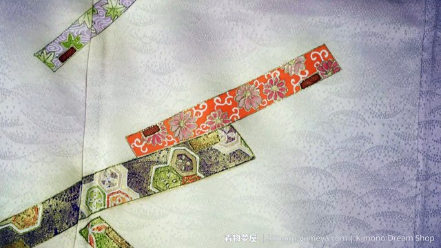 Vintage Shiny Purple Tsukesage for Women - Art Patterns in Rectangles - 1980s Rinzu Silk Traditional Japanese Kimono