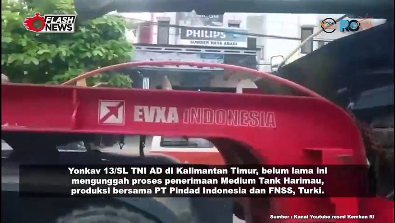 Yonkav 13/Satya Lembuswana Samboja Kukar Terima Tank Harimau Buatan PT Pindad-FNSS Turki