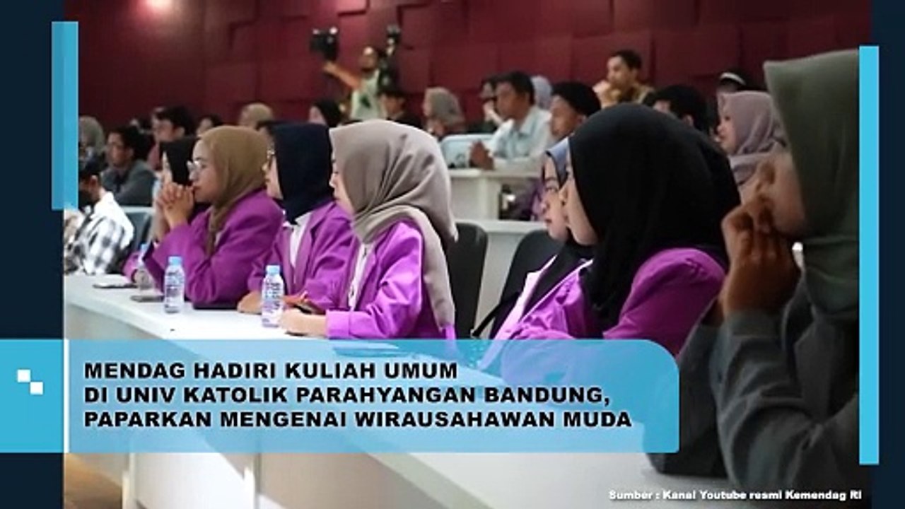 Mendag Hadiri Kuliah Umum Di Univ Katolik Parahyangan Bandung