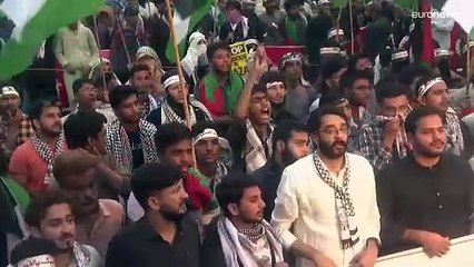 شاهد: مظاهرة حاشدة في كراتشي تطالب بوقف "الإبادة الجماعية" في غزة