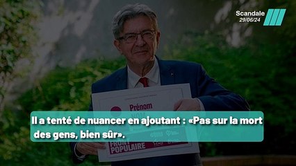 Mélenchon défend le droit de rire d'un slogan sur la mort des policiers