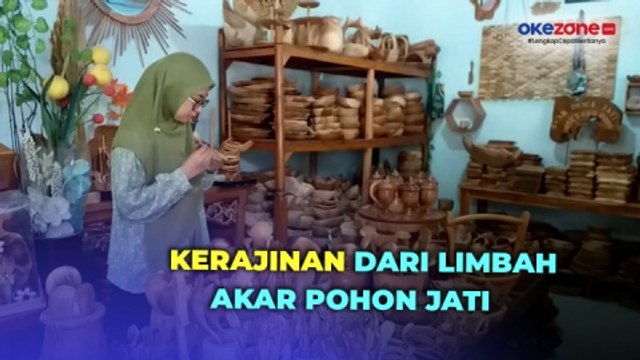 Pasutri di Situbondo Ciptakan Karya Seni Berniali Tinggi dari Limbah Akar Pohon Jati