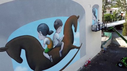 Divided island of Cyprus inspires latest work of French street artist SETH