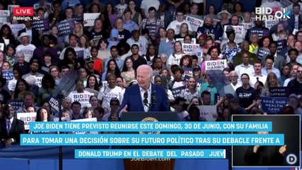 Biden se reúne con su familia para decidir su futuro político tras la debacle frente a Trump