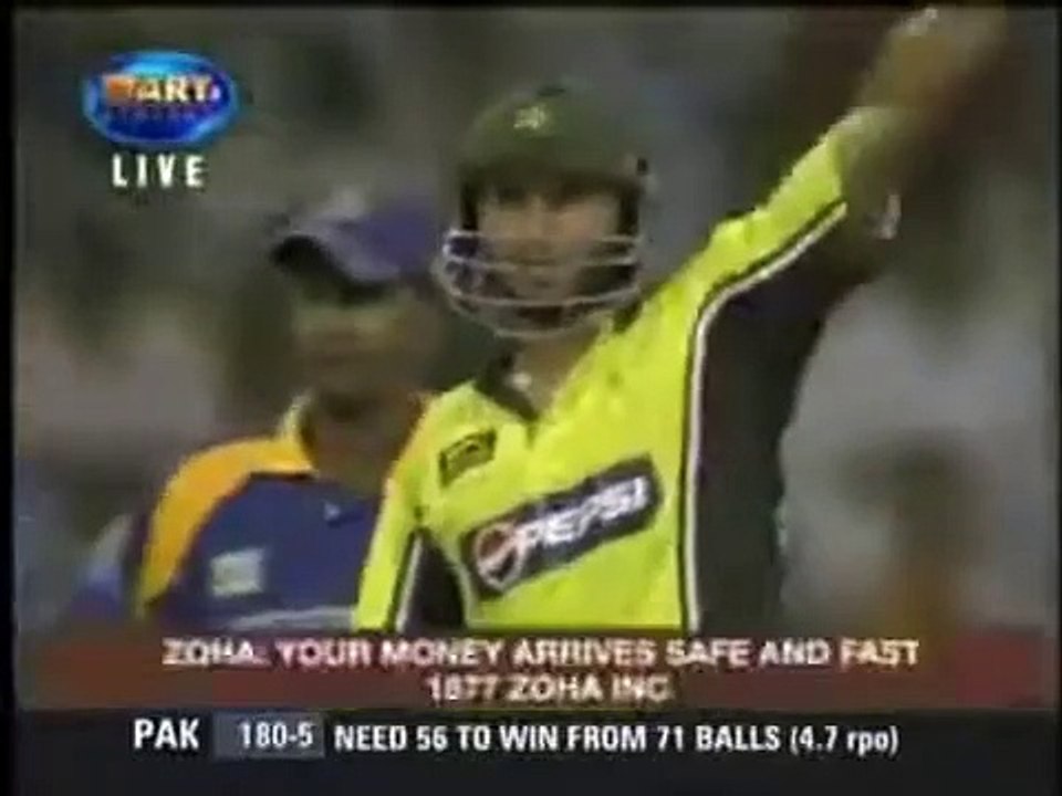 Shahid Afridi best batting ever 4 4 6 6 6 4- Boom Boom is on fire