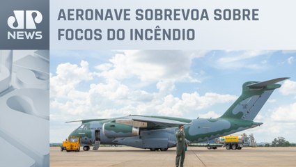 Avião da FAB reforça combate ao fogo no Pantanal com 12 mil litros de água por voo