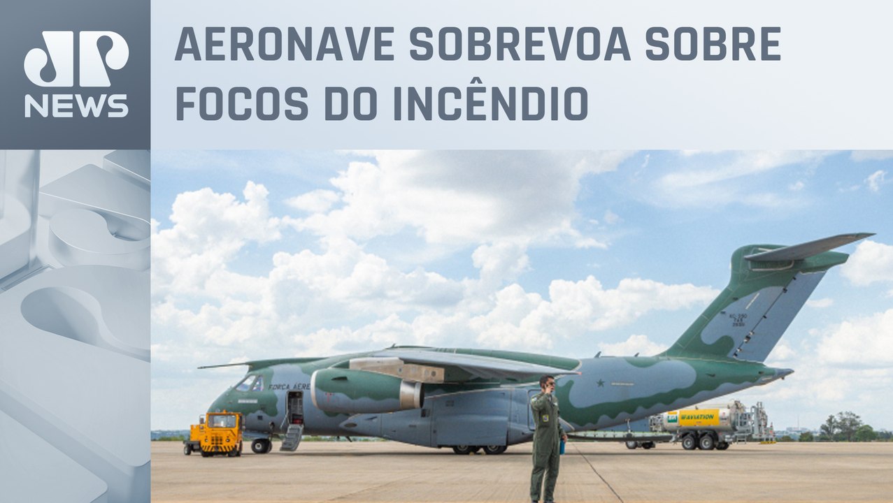 Avião da FAB reforça combate ao fogo no Pantanal com 12 mil litros de água por voo