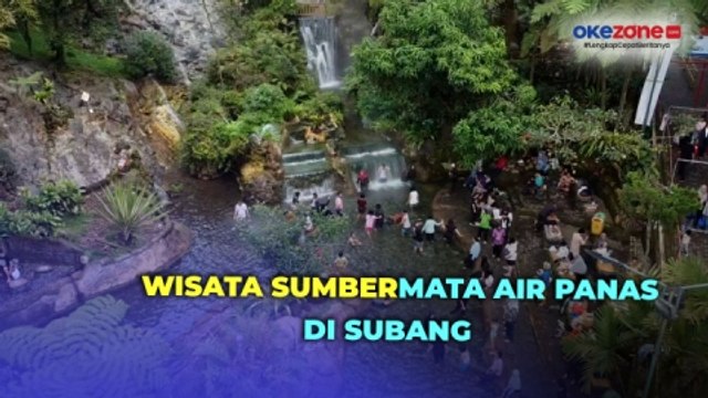 Pengunjung Padati Wisata Sumber Mata Air Panas di Subang pada Libur Anak Sekolah