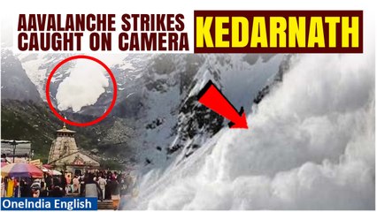 Watch Video of Avalanche Hitting Gandhi Sarovar in Uttarakhand's Kedarnath Amidst High Pilgrim No.