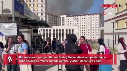 Bursa'da korkutan yangın! Yurtlar boşaltıldı müdahale sürüyor
