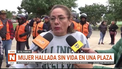 MUJER HALLADA SIN VIDA EN UNA PLAZA