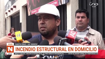 INCENDIO ESTRUCTURAL EN DOMICILIO SCZ