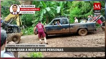 Desalojan a 600 personas por deslizamientos de tierra en Chiapas