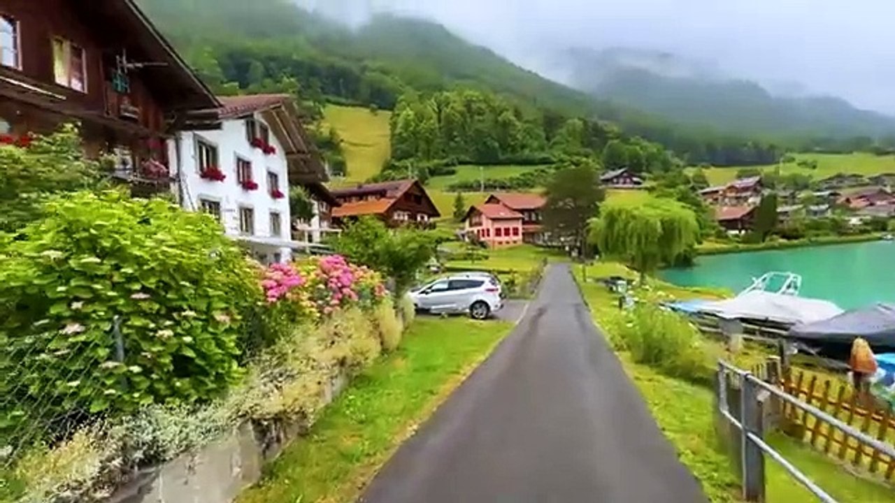 The magical Swiss village Oberried after fresh summer rain || Switzerland - 4K