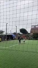 Pênalti convertido por João Lucas do Sub 13