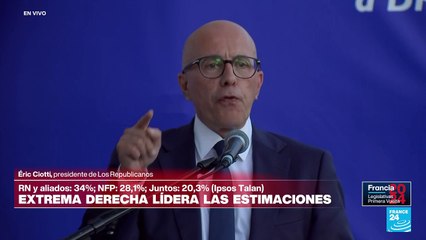 Eric Ciotti: "Francia es demasiado grande para abandonarla en políticas estériles"