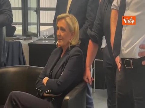 Elezioni legislative in Francia, il Fronte Nazionale in vantaggio, l'esultanza di Marine Le Pen