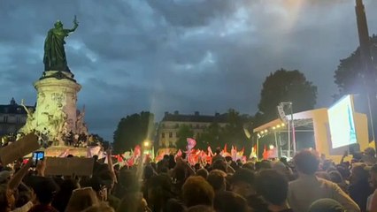 Manifestación en París tras la victoria de Le Pen